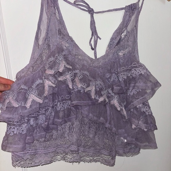 Free People In The Clouds Lace Ruffles Tiered Tank - Picture 3 of 11